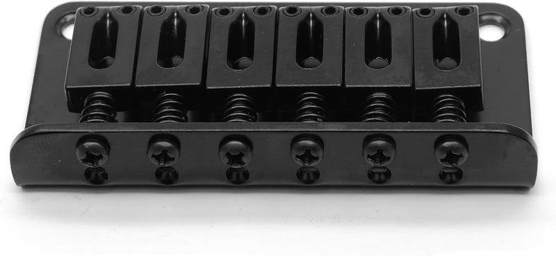 harpfeas 78mm Fixed Hardtail Bridge for 6 String Fender Strat Tele Electric Guitar (Black) - Image 2